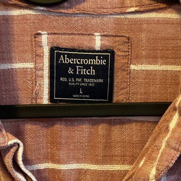 Abercrombie & Fitch Long-Sleeve Cropped Striped Long Sleeve Cinch Bottom Shirt L - Picture 6 of 6